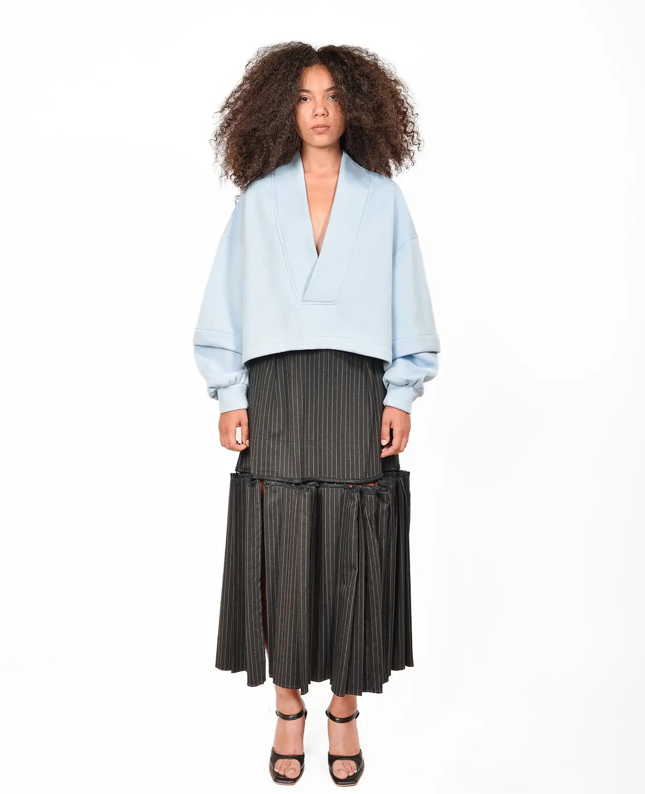 Blue V-Neck Sweatshirt