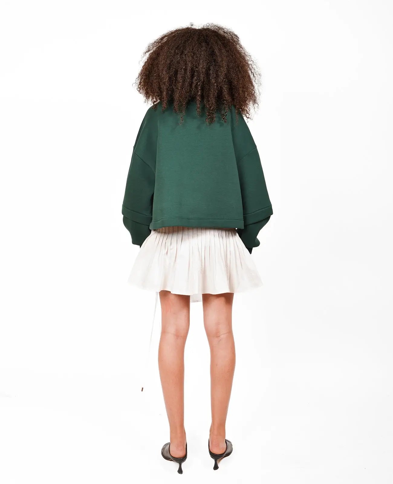 Green V-Neck Sweatshirt