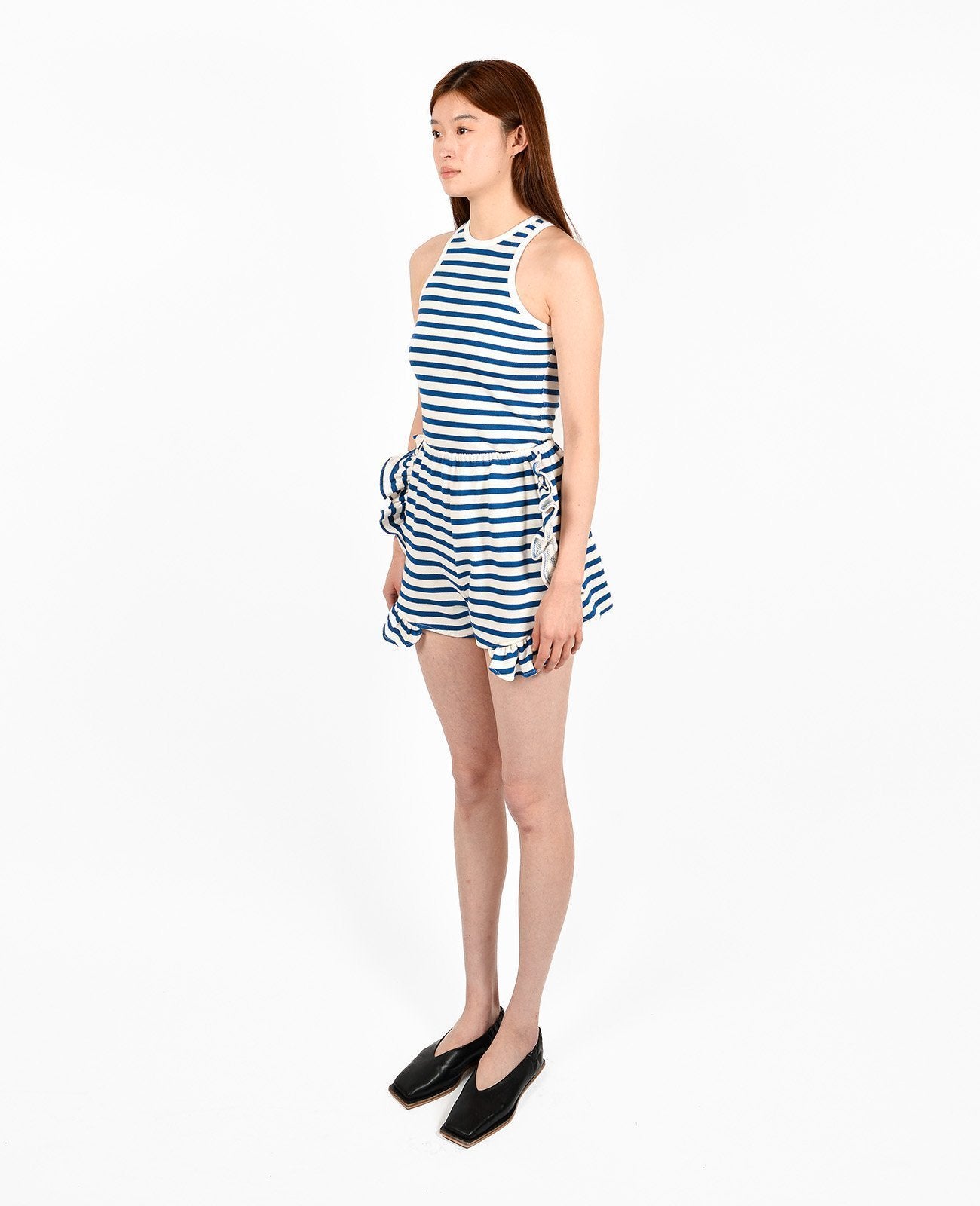 Striped Peony Shorts