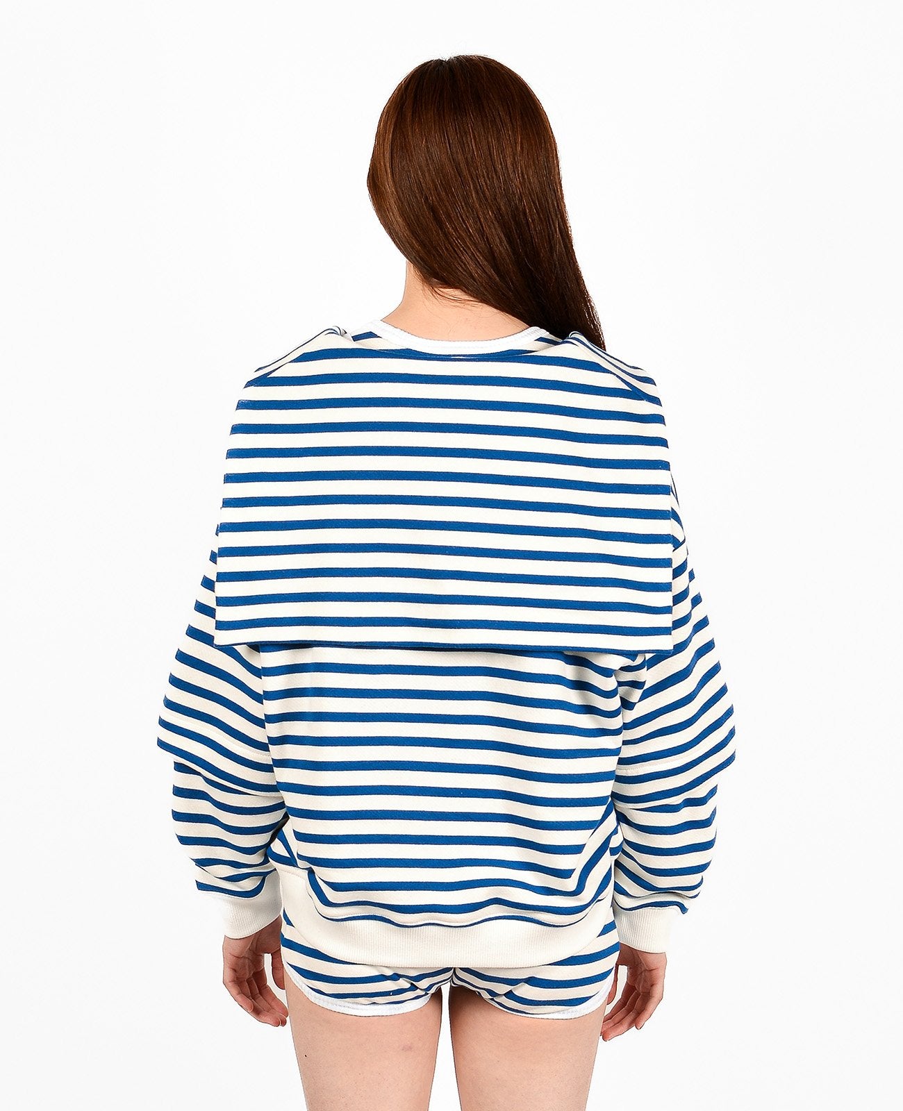 Striped V-Neck Capeshirt